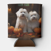 Coton De Tulear Welppy Autumn Delight Pumpkin Dosenkühler (Vorderseite)