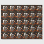 Coton De Tulear Welppy Autumn Delight Pumpkin Geschenkpapier (Flach)