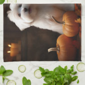 Coton De Tulear Welppy Autumn Delight Pumpkin Geschirrtuch (Gefaltet)