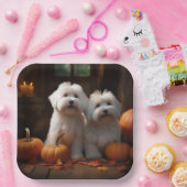 Coton De Tulear Welppy Autumn Delight Pumpkin Pappteller (Party)