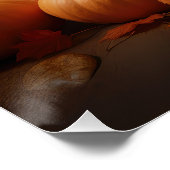 Coton De Tulear Welppy Autumn Delight Pumpkin Poster (Ecke)