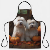 Coton De Tulear Welppy Autumn Delight Pumpkin Schürze (Vorderseite)