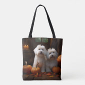 Coton De Tulear Welppy Autumn Delight Pumpkin Tasche (Rückseite)