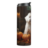 Coton De Tulear Welppy Autumn Delight Pumpkin Thermosbecher (Nach links gedreht)