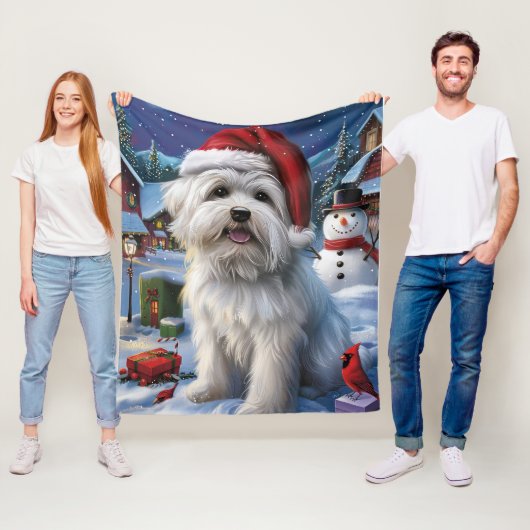 Coton De Tulear Winter Wonderland Christmas Joy Fleecedecke (Beispiel)