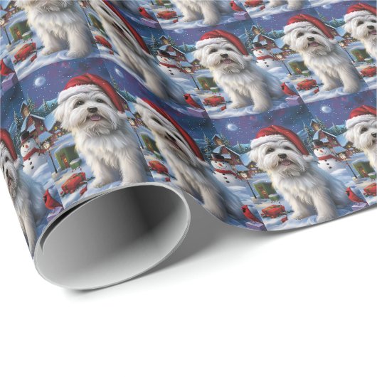 Coton De Tulear Winter Wonderland Christmas Joy Geschenkpapier (Rolleneckpunkt)