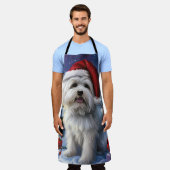 Coton De Tulear Winter Wonderland Christmas Joy Schürze (Getragen)