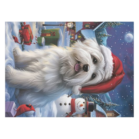 Coton De Tulear Winter Wonderland Christmas Joy Tischdecke (Vorderseite (Horizontal))