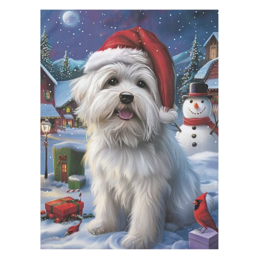 Coton De Tulear Winter Wonderland Christmas Joy Tischdecke (Vorderseite)