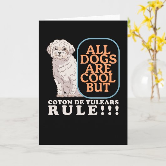 Coton de Tulears Rule Coton de Tulear Karte (Gelbe Blume)