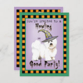 Coton Witch Einladung (Vorne/Hinten)