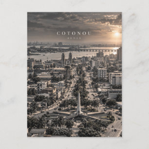 Cotonou Kinematografische Monochrome Stadt Kunst Postkarte