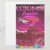 Cotopaxi,Ecuador AIR MAIL Reiseplakat Briefpapier (Vorne/Hinten)