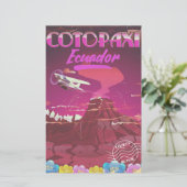 Cotopaxi,Ecuador AIR MAIL Reiseplakat Briefpapier (Stehend Vorderseite)