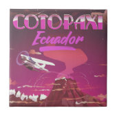 Cotopaxi,Ecuador AIR MAIL Reiseplakat Fliese (Vorderseite)