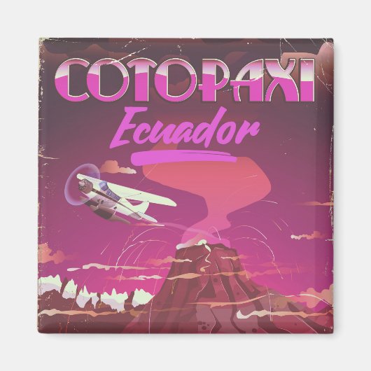 Cotopaxi,Ecuador AIR MAIL Reiseplakat Magnet (Vorne)