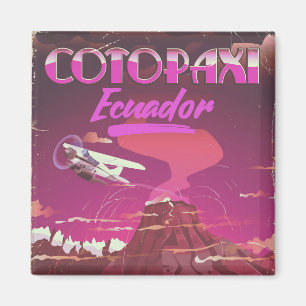 Cotopaxi, Ecuador LUFTPOST Reiseposter Magnet
