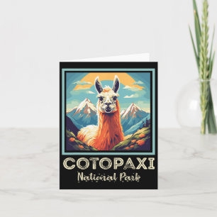 Cotopaxi Llama Blume Nationalpark Souvenir Ecuad Karte