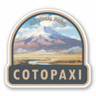Cotopaxi Nationalpark Ecuador Art Vintag Aufkleber