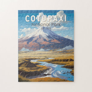 Cotopaxi-Nationalpark Ecuador Reise Kunst Vintage Puzzle