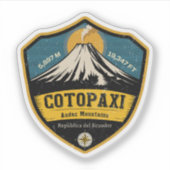 Cotopaxi Vulkan Ecuador Nationalpark Abzeichen Aufkleber (Vorderseite)