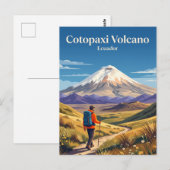 Cotopaxi Vulkan Ecuador Postkarte (Vorne/Hinten)
