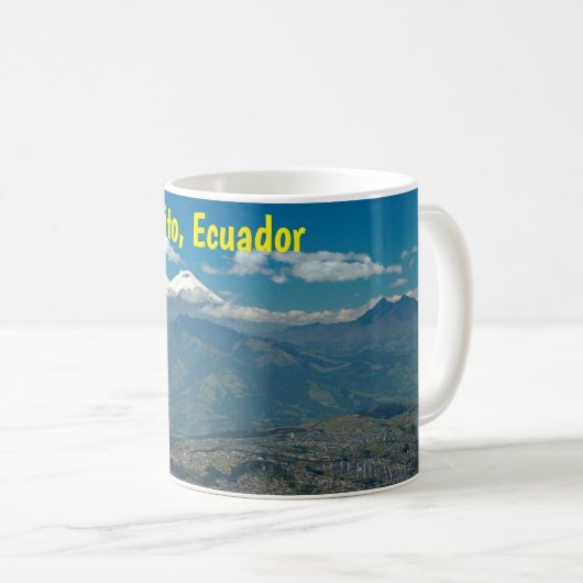 Cotopaxi vulkan & Quito, Ecuador Kaffeetasse (VorderseiteRechts)