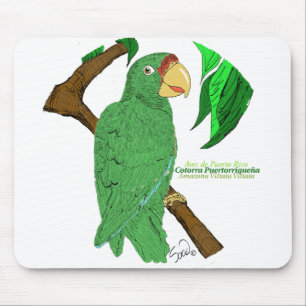 Cotorra Puertorriqueña/Puerto Rico Parrot Mousepad