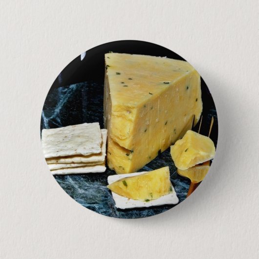 Cotswold Double Gloucester Käse Button (Vorderseite)
