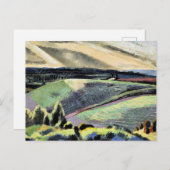 Cotswold Hills, Surrealismus-Gemälde von Paul Nash Postkarte (Vorne/Hinten)