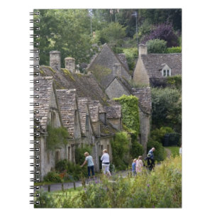 Cotswold-Stein-Cottages im Dorf Notizblock