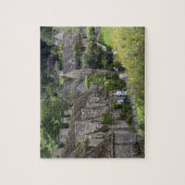 Cotswold Stein Hütten im Dorf Puzzle (Vertikal)