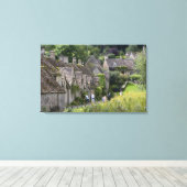 Cotswold Stone Hütten im Dorf Leinwanddruck (Insitu (Holzboden))