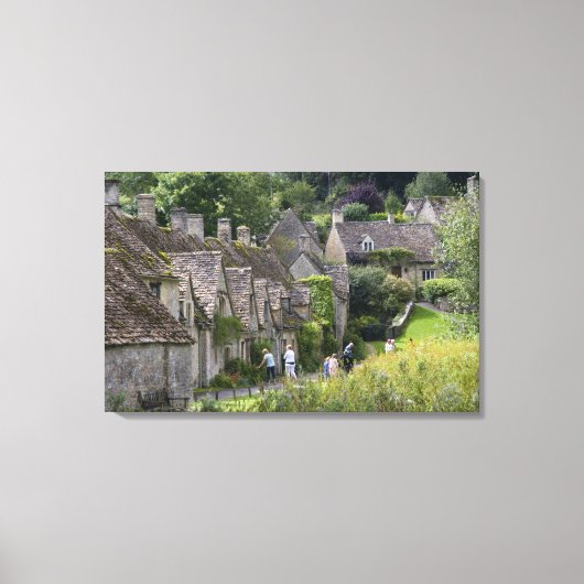 Cotswold Stone Hütten im Dorf Leinwanddruck (Vorderseite)