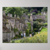 Cotswold Stone Hütten im Dorf Poster (Vorne)