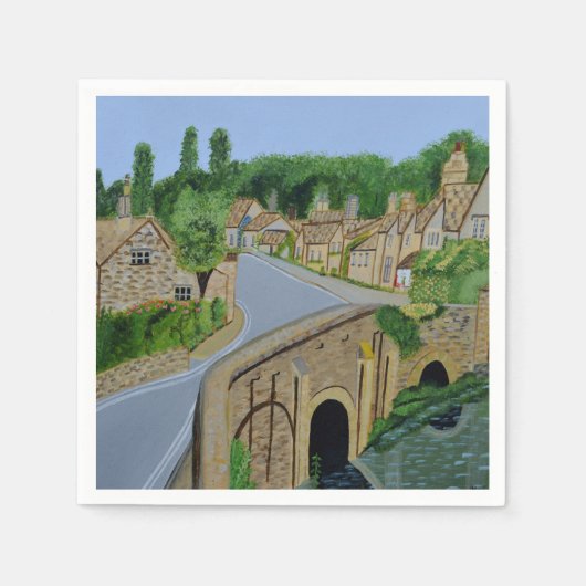Cotswold Village England Serviette (Vorderseite)