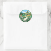 Cotswold Way England Runder Aufkleber (Tasche)