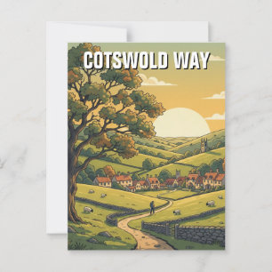 Cotswold Way England Travel Postkarte