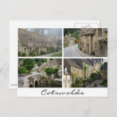 Cotswolds-Architektur - weiße Textsammlungskarte Postkarte (Vorne/Hinten)