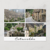 Cotswolds-Architektur - weiße Textsammlungskarte Postkarte (Vorderseite)