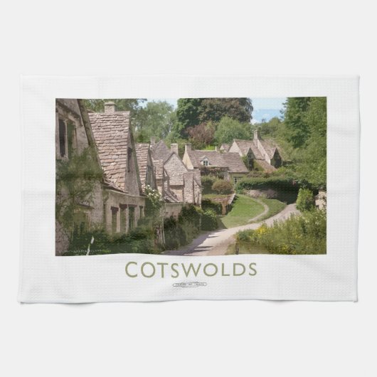 Cotswolds-Bahn-Plakat Geschirrtuch (Horizontal)