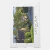 Cotswolds-Bahn-Plakat Geschirrtuch (Vertikal)