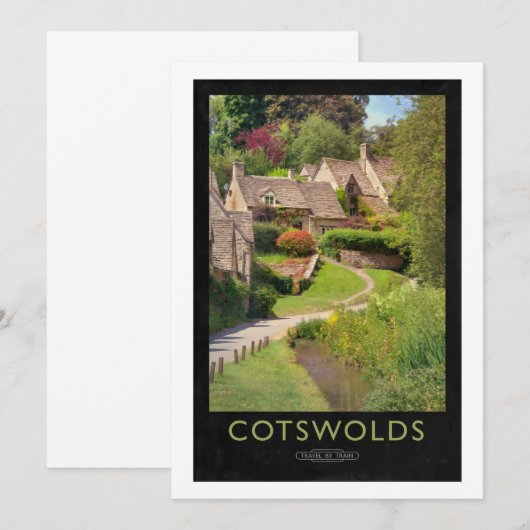 Cotswolds-Bahnplakat Einladung (Vorne/Hinten)