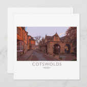 Cotswolds-Bahnplakat Feiertagskarte (Vorne/Hinten)