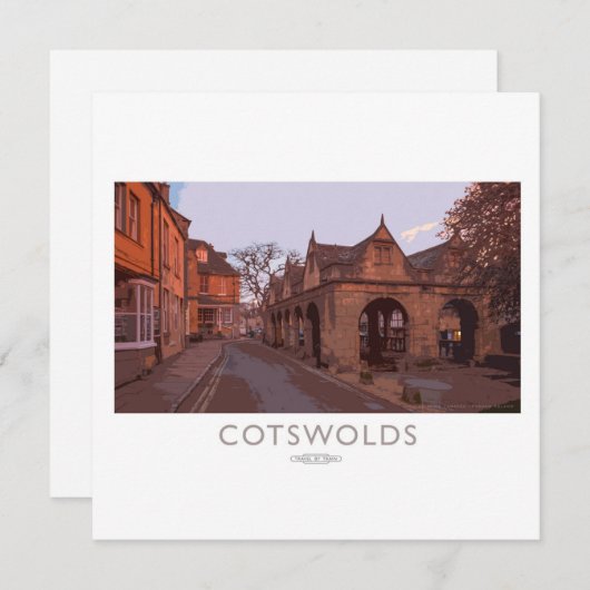 Cotswolds-Bahnplakat Feiertagskarte (Vorne/Hinten)