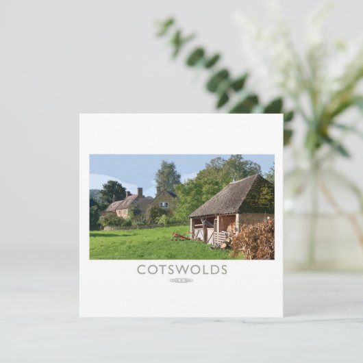 Cotswolds-Bahnplakat Feiertagskarte (Stehend Vorderseite)