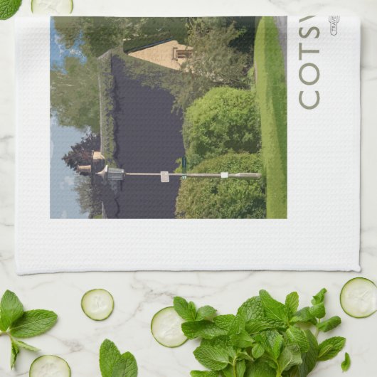 Cotswolds-Bahnplakat Geschirrtuch (Gefaltet)