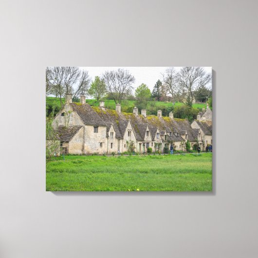 Cotswolds Bibury Arlington Row Ansicht Leinwand dr (Vorderseite)