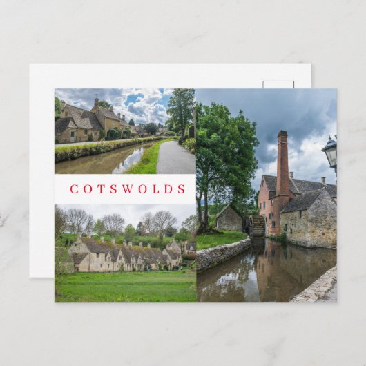 Cotswolds Bibury- und Lower Slaughter-Ansichtskart Postkarte (Vorne/Hinten)