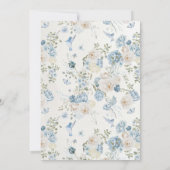 Cotswolds Blue Winter Florals Brautparty Einladung (Rückseite)